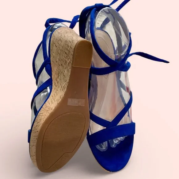 Guess Lace-Up Wedge Sandals – Size 7 - Picture 3 of 3